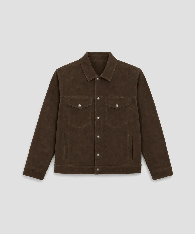 Campera gamuza marrón chocolate — Camperas